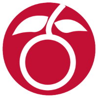 Pictogramm zum Thema Landwirtschaft und Obstbau. Rot mit weißem Motiv einer Frucht.Link zu Zeitfesntern zum Thema Landwirtschaft & Obstbau im Alten Land